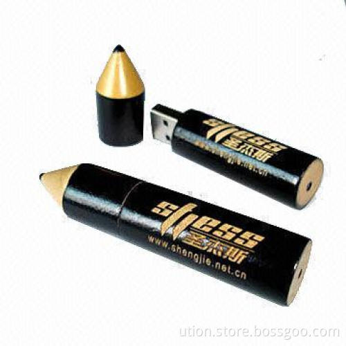 Pen-shaped USB Flash Drive, 1GB to 32GB Memory Capacity, Supports Free Logo Printing and Sample